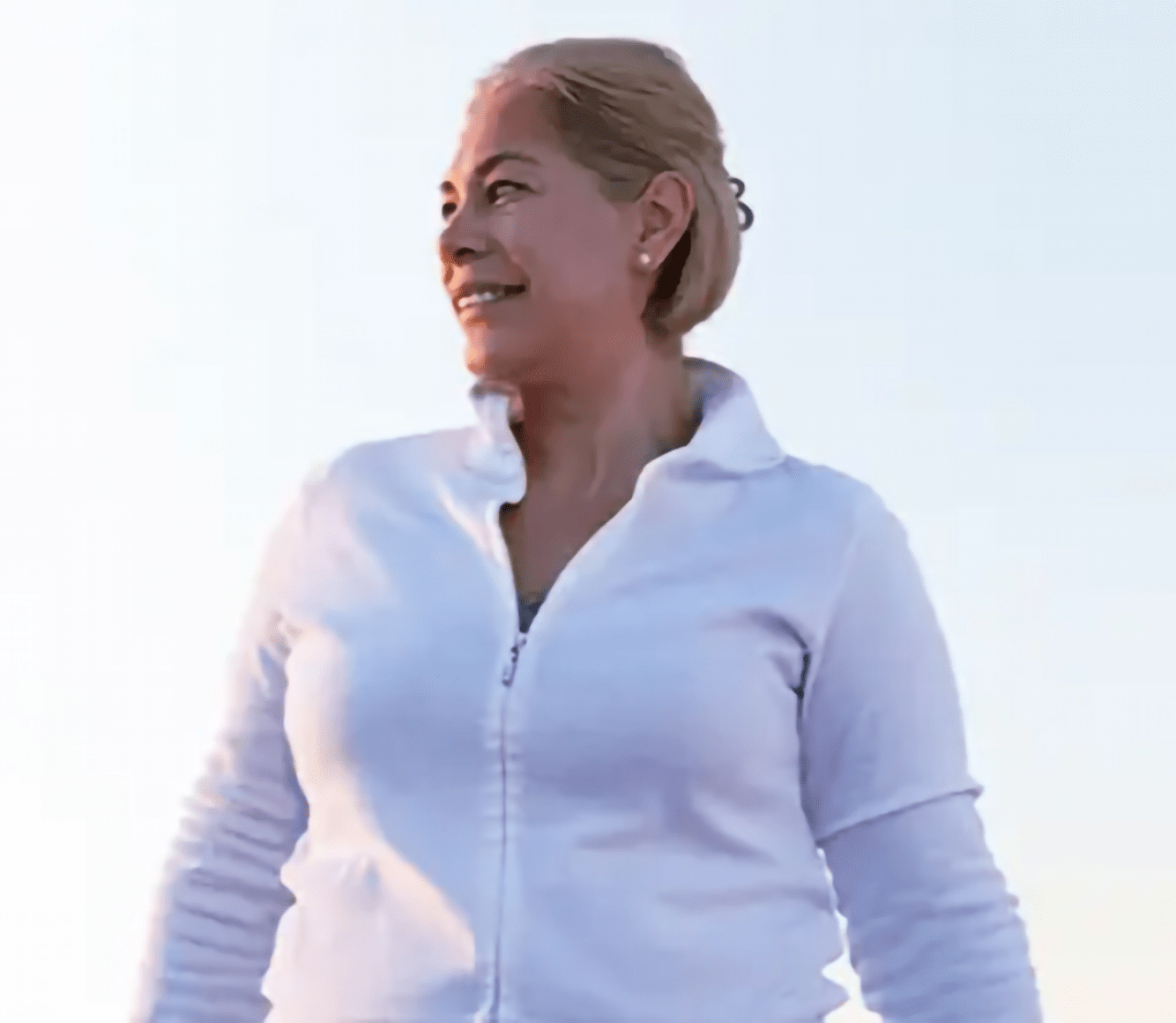 Woman taking in fresh air